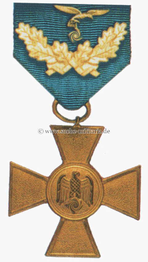 Dienstauszeichnung (DA) Luftwaffe - Kreuz 1. Klasse mit goldenem Eichenlaub auf dem Band für 40 Dienstjahre