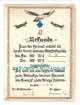 Urkunde über den Erhalt eines Jagdflugzeuges, Focke Wulf 190 