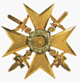 Spanienkreuz in Gold mit Schwertern und Brillanten