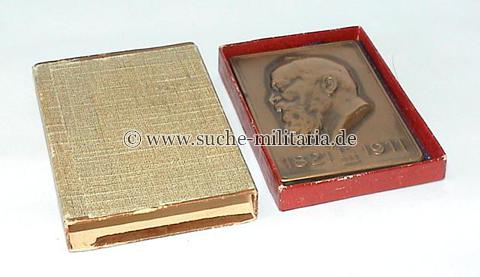 Bayern - Bronzeplakette 90. Geburtstag von Luitpold Karl Joseph Wilhelm, Prinzregent von Bayern