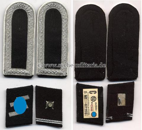 Paar Kragenspiegel und Schulterstücke für einen Scharführer der Waffen SS
