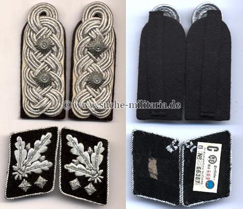 Paar Kragenspiegel und Schulterstücke für einen Obergruppenführer der Waffen SS